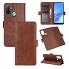 For OPPO A53 2020/OPPO A32 2020 Dual-side Magnetic Buckle Horizontal Flip Leather Case with Holder & Card Slots & Wallet(Brown) - 1