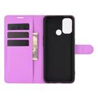 For OPPO A53 2020/OPPO A32 2020 Litchi Texture Horizontal Flip Protective Case with Holder & Card Slots & Wallet(Purple) - 3