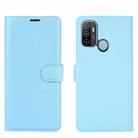 For OPPO A53 2020/OPPO A32 2020 Litchi Texture Horizontal Flip Protective Case with Holder & Card Slots & Wallet(Blue) - 2