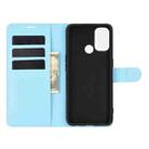 For OPPO A53 2020/OPPO A32 2020 Litchi Texture Horizontal Flip Protective Case with Holder & Card Slots & Wallet(Blue) - 3