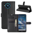 For Nokia 8.3 5G Litchi Texture Horizontal Flip Protective Case with Holder & Card Slots & Wallet(Black) - 1