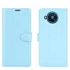 For Nokia 8.3 5G Litchi Texture Horizontal Flip Protective Case with Holder & Card Slots & Wallet(Blue) - 2