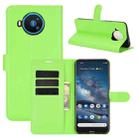 For Nokia 8.3 5G Litchi Texture Horizontal Flip Protective Case with Holder & Card Slots & Wallet(Green) - 1