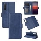 For Sony Xperia 5 II Dual-side Magnetic Buckle Horizontal Flip Leather Case with Holder & Card Slots & Wallet(Dark Blue) - 1