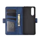 For Sony Xperia 5 II Dual-side Magnetic Buckle Horizontal Flip Leather Case with Holder & Card Slots & Wallet(Dark Blue) - 4