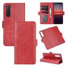 For Sony Xperia 5 II Dual-side Magnetic Buckle Horizontal Flip Leather Case with Holder & Card Slots & Wallet(Red) - 1