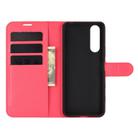 For Sony Xperia 5 II Litchi Texture Horizontal Flip Protective Case with Holder & Card Slots & Wallet(Red) - 3