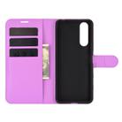 For Sony Xperia 5 II Litchi Texture Horizontal Flip Protective Case with Holder & Card Slots & Wallet(Purple) - 3