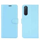 For Sony Xperia 5 II Litchi Texture Horizontal Flip Protective Case with Holder & Card Slots & Wallet(Blue) - 2