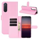 For Sony Xperia 5 II Litchi Texture Horizontal Flip Protective Case with Holder & Card Slots & Wallet(Pink) - 1