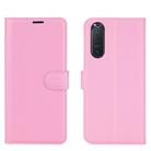 For Sony Xperia 5 II Litchi Texture Horizontal Flip Protective Case with Holder & Card Slots & Wallet(Pink) - 2