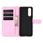 For Sony Xperia 5 II Litchi Texture Horizontal Flip Protective Case with Holder & Card Slots & Wallet(Pink) - 3