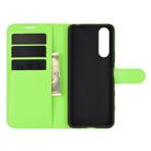 For Sony Xperia 5 II Litchi Texture Horizontal Flip Protective Case with Holder & Card Slots & Wallet(Green) - 3
