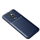 For Motorola Moto G9 Play Carbon Fiber Texture Shockproof TPU Case(Blue) - 2