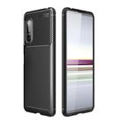 For Sony Xperia 5 II Carbon Fiber Texture Shockproof TPU Case(Black) - 1