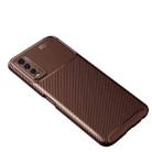 For vivo Y20 Carbon Fiber Texture Shockproof TPU Case(Brown) - 2