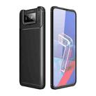 For Asus Zenfone 7 ZS670KS Carbon Fiber Texture Shockproof TPU Case(Black) - 1