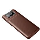 For Asus Zenfone 7 ZS670KS Carbon Fiber Texture Shockproof TPU Case(Brown) - 2