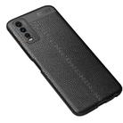 For VIVO Y20 Litchi Texture TPU Shockproof Case(Black) - 1