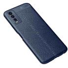 For VIVO Y20 Litchi Texture TPU Shockproof Case(Navy Blue) - 1