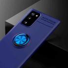 For Samsung Galaxy S20 FE Metal Ring Holder 360 Degree Rotating TPU Case(Blue+Blue) - 1