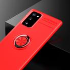 For Samsung Galaxy S20 FE Metal Ring Holder 360 Degree Rotating TPU Case(Red+Red) - 1
