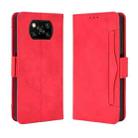 For Xiaomi Poco X3 Pro / Poco X3 / Poco X3 NFC Wallet Style Skin Feel Calf Pattern Leather Case with Separate Card Slot(Red) - 1