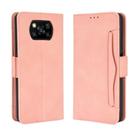 For Xiaomi Poco X3 Pro / Poco X3 / Poco X3 NFC Wallet Style Skin Feel Calf Pattern Leather Case with Separate Card Slot(Pink) - 1