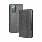 For Samsung Galaxy S20 FE 4G / 5G Magnetic Buckle Retro Crazy Horse Texture Horizontal Flip Leather Case with Holder & Card Slots & Photo Frame(Black) - 1