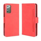 For Samsung Galaxy S20 FE 4G / 5G Wallet Style Skin Feel Calf Pattern Leather Case with Separate Card Slot(Red) - 1