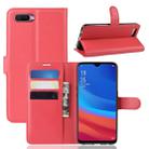 Litchi Texture Wallet Leather Stand Protective Case for OPPO AX5S / A5S(red) - 1