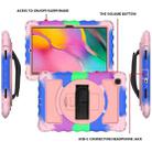 For Samsung Galaxy Tab A7 2020 (T500 / T505) 360 Degree Rotation PC + Silicone Shockproof Combination Case with Holder & Hand Grip Strap & Neck Strap(Colorful+Rose Gold) - 3