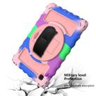 For Samsung Galaxy Tab A7 2020 (T500 / T505) 360 Degree Rotation PC + Silicone Shockproof Combination Case with Holder & Hand Grip Strap & Neck Strap(Colorful+Rose Gold) - 4