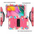 For Samsung Galaxy Tab A7 2020 (T500 / T505) 360 Degree Rotation PC + Silicone Shockproof Combination Case with Holder & Hand Grip Strap & Neck Strap(Colorful+Hot Pink) - 2