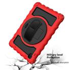 For Samsung Galaxy Tab A7 2020 (T500 / T505) 360 Degree Rotation PC + Silicone Shockproof Combination Case with Holder & Hand Grip Strap & Neck Strap(Red) - 4