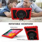 For Samsung Galaxy Tab A7 2020 (T500 / T505) 360 Degree Rotation PC + Silicone Shockproof Combination Case with Holder & Hand Grip Strap & Neck Strap(Red) - 5