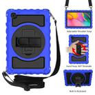 For Samsung Galaxy Tab A7 2020 (T500 / T505) 360 Degree Rotation PC + Silicone Shockproof Combination Case with Holder & Hand Grip Strap & Neck Strap(Blue) - 1