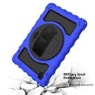 For Samsung Galaxy Tab A7 2020 (T500 / T505) 360 Degree Rotation PC + Silicone Shockproof Combination Case with Holder & Hand Grip Strap & Neck Strap(Blue) - 4