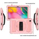 For Samsung Galaxy Tab A7 2020 (T500 / T505) 360 Degree Rotation PC + Silicone Shockproof Combination Case with Holder & Hand Grip Strap & Neck Strap(Rose Gold) - 2