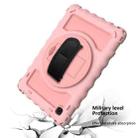 For Samsung Galaxy Tab A7 2020 (T500 / T505) 360 Degree Rotation PC + Silicone Shockproof Combination Case with Holder & Hand Grip Strap & Neck Strap(Rose Gold) - 4