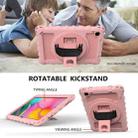 For Samsung Galaxy Tab A7 2020 (T500 / T505) 360 Degree Rotation PC + Silicone Shockproof Combination Case with Holder & Hand Grip Strap & Neck Strap(Rose Gold) - 5