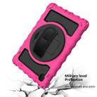 For Samsung Galaxy Tab A7 2020 (T500 / T505) 360 Degree Rotation PC + Silicone Shockproof Combination Case with Holder & Hand Grip Strap & Neck Strap(Hot Pink) - 4