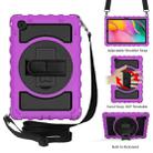 For Samsung Galaxy Tab A7 2020 (T500 / T505) 360 Degree Rotation PC + Silicone Shockproof Combination Case with Holder & Hand Grip Strap & Neck Strap(Purple) - 1