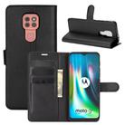 For Motorola Moto G9 / G9 Play Litchi Texture Horizontal Flip Protective Case with Holder & Card Slots & Wallet(Black) - 1