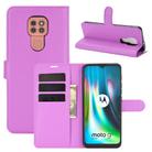 For Motorola Moto G9 / G9 Play Litchi Texture Horizontal Flip Protective Case with Holder & Card Slots & Wallet(Purple) - 1