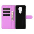 For Motorola Moto G9 / G9 Play Litchi Texture Horizontal Flip Protective Case with Holder & Card Slots & Wallet(Purple) - 3