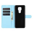 For Motorola Moto G9 / G9 Play Litchi Texture Horizontal Flip Protective Case with Holder & Card Slots & Wallet(Blue) - 3