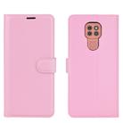 For Motorola Moto G9 / G9 Play Litchi Texture Horizontal Flip Protective Case with Holder & Card Slots & Wallet(Pink) - 2