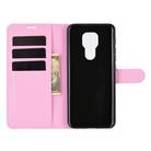 For Motorola Moto G9 / G9 Play Litchi Texture Horizontal Flip Protective Case with Holder & Card Slots & Wallet(Pink) - 3