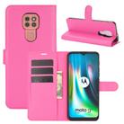 For Motorola Moto G9 / G9 Play Litchi Texture Horizontal Flip Protective Case with Holder & Card Slots & Wallet(Rose red) - 1